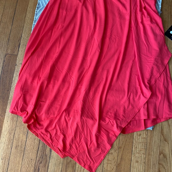 New Women’s bright PINK casual formal high low vneck dress, Size 18/20 - Picture 11 of 11